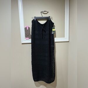 Wild Fable Black Crochet‎ Swim Coverup
